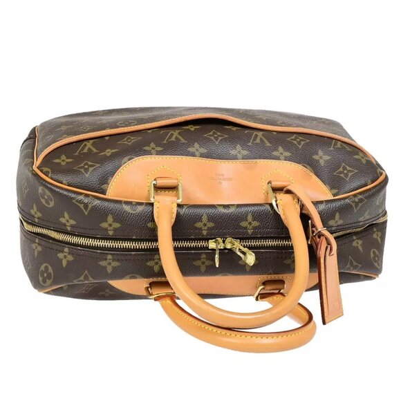 LOUIS VUITTON LV Logo Deauville Hand Bag Monogram Leather Brown M47270 75EB357 - Picture 2 of 16